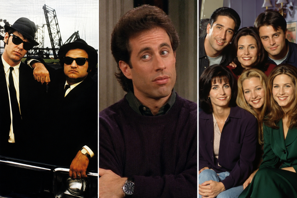 Ghostbusters, The Blues Brothers, Seinfeld e Friends
