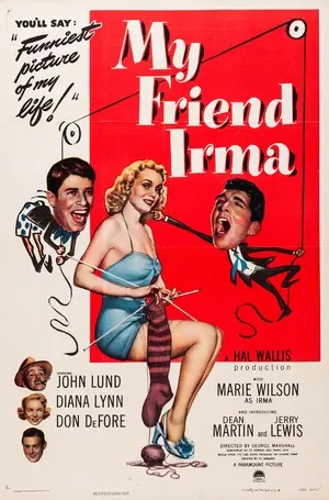Locandina originale della commedia My Friend Irma del 1949